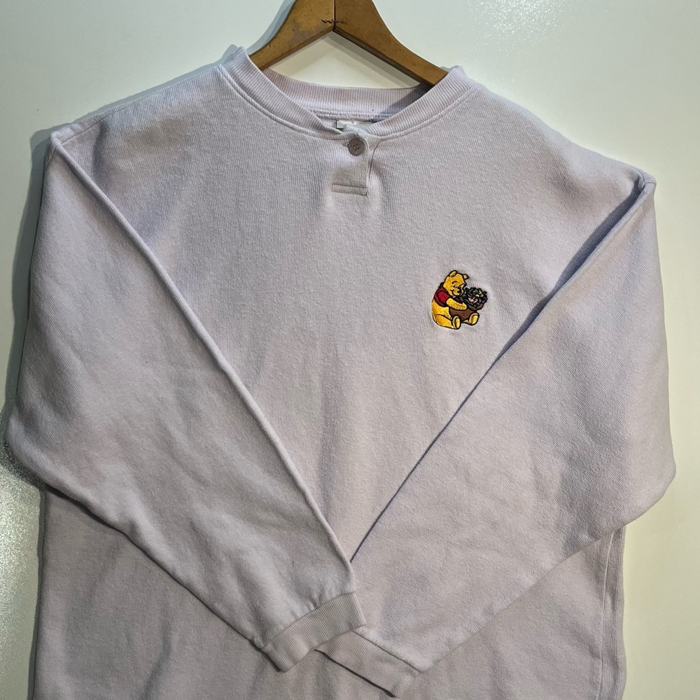 Disney Catalog Winnie The Pooh Henley Shirt XXL Cotton Embroidered Long Sleeve